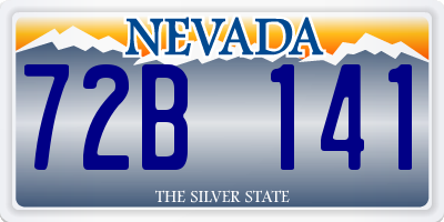 NV license plate 72B141