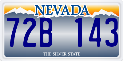 NV license plate 72B143
