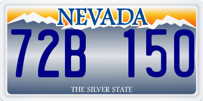 NV license plate 72B150