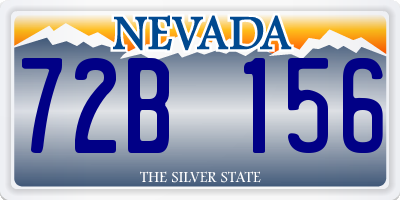 NV license plate 72B156