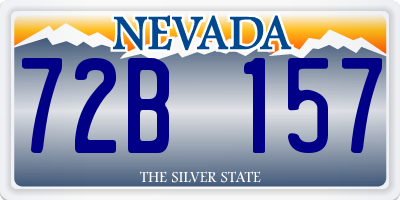 NV license plate 72B157