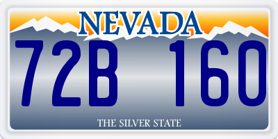 NV license plate 72B160