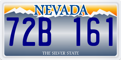 NV license plate 72B161