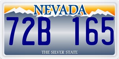 NV license plate 72B165