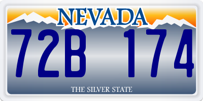 NV license plate 72B174