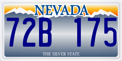 NV license plate 72B175