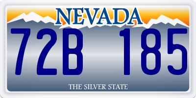 NV license plate 72B185