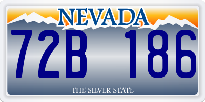 NV license plate 72B186