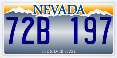 NV license plate 72B197
