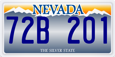 NV license plate 72B201