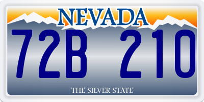 NV license plate 72B210