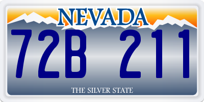 NV license plate 72B211