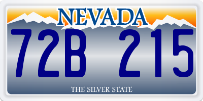 NV license plate 72B215