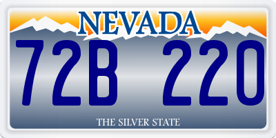 NV license plate 72B220