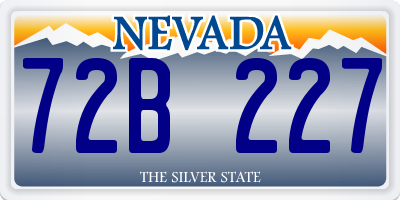 NV license plate 72B227