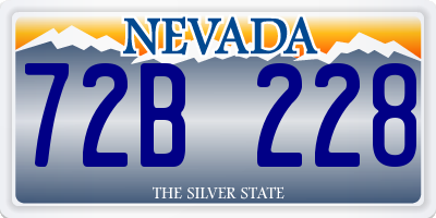NV license plate 72B228