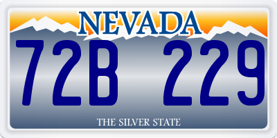 NV license plate 72B229