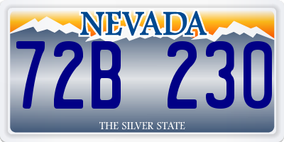 NV license plate 72B230