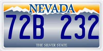 NV license plate 72B232