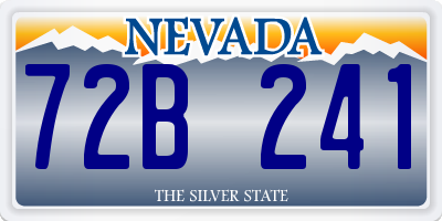 NV license plate 72B241