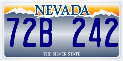 NV license plate 72B242