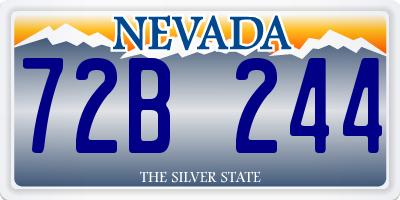 NV license plate 72B244