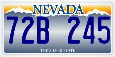 NV license plate 72B245