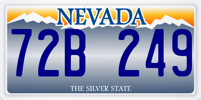 NV license plate 72B249