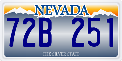 NV license plate 72B251