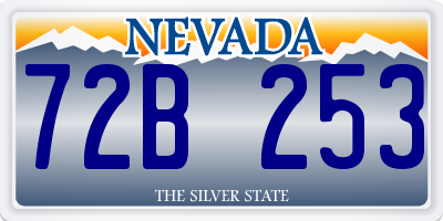 NV license plate 72B253