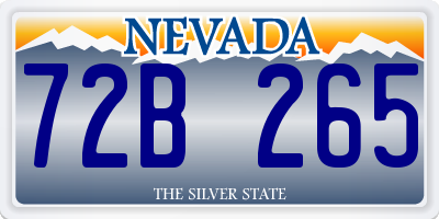 NV license plate 72B265