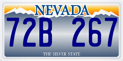 NV license plate 72B267