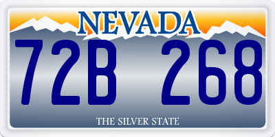 NV license plate 72B268