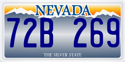 NV license plate 72B269