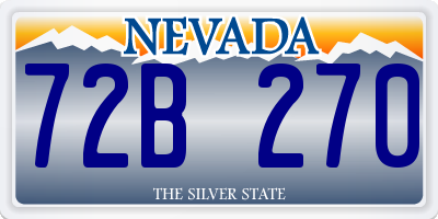NV license plate 72B270