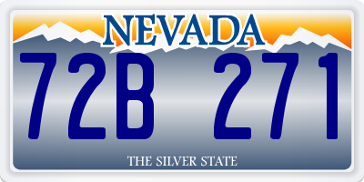 NV license plate 72B271