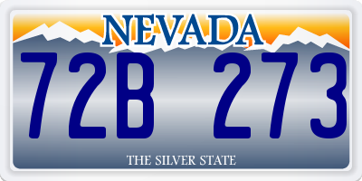 NV license plate 72B273