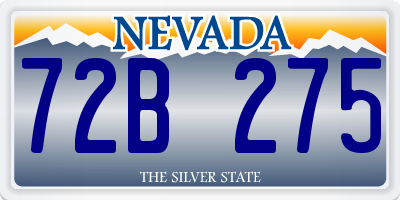 NV license plate 72B275