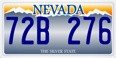 NV license plate 72B276