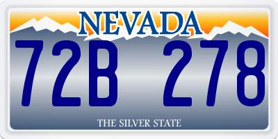 NV license plate 72B278