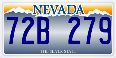 NV license plate 72B279