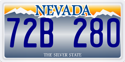 NV license plate 72B280