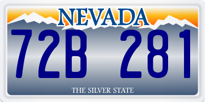NV license plate 72B281