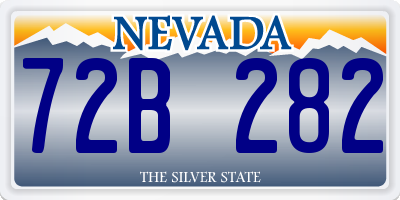 NV license plate 72B282