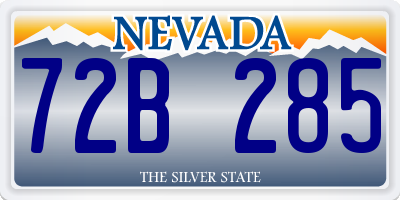 NV license plate 72B285