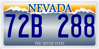 NV license plate 72B288