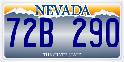 NV license plate 72B290