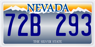 NV license plate 72B293
