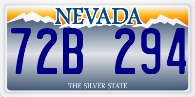 NV license plate 72B294