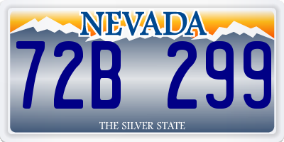 NV license plate 72B299